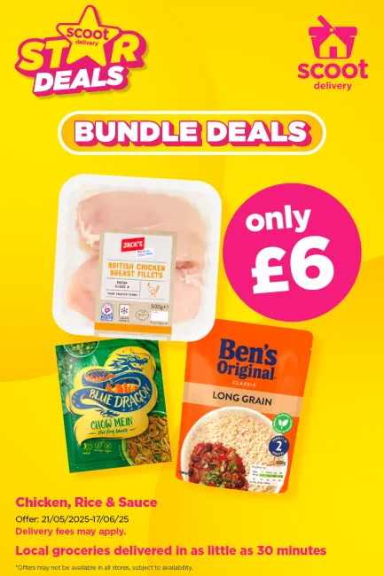 Chicken, rice & sauce deal, only £6