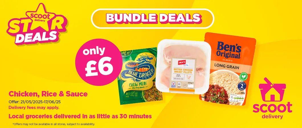 Chicken, rice & sauce deal, only £6