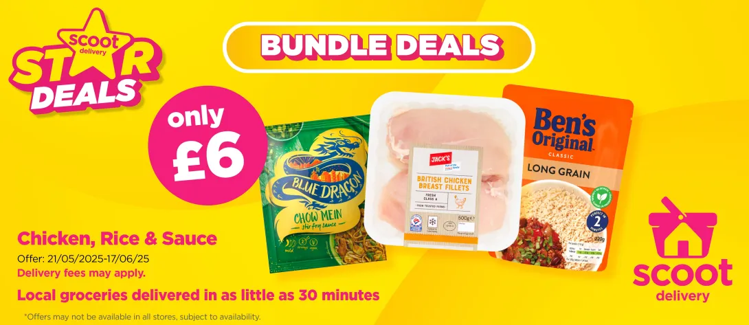 Chicken, rice & sauce deal, only £6
